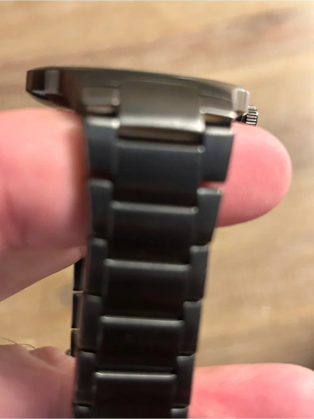 Caravel Black Matte Stainless Steel Dual-Subdial Watch